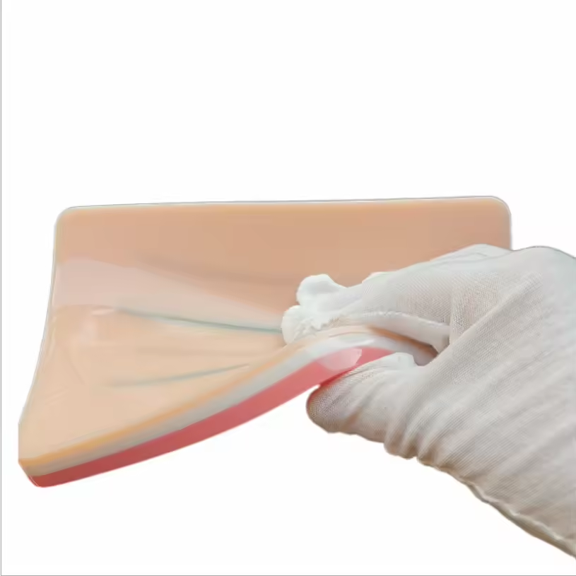 Cuscinetto per pratica di sutura per addestramento Cuscinetto per sutura per iniezione per pratica medica sulla pelle con custodia