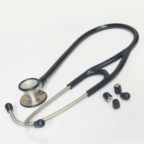 St&eacute;thoscope professionnel de confiance &agrave; double t&ecirc;te et double diaphragme en acier inoxydable de classe III