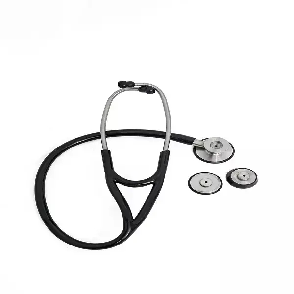 Estetosc&oacute;pio de cabe&ccedil;a dupla de a&ccedil;o inoxid&aacute;vel para cardiologia